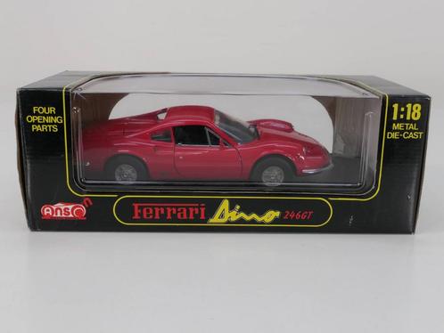 Schaal 1:18 Anson 30301-W Ferrari Dino 246 GT #3340, Hobby en Vrije tijd, Modelauto's | 1:18, Gebruikt, Anson, Ophalen of Verzenden