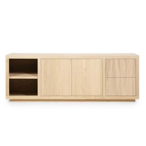 Dressoir Helsinki - 200cm - Naturel - 96285 - dressoirs, Huis en Inrichting, Kasten | Dressoirs, Nieuw, Overige materialen