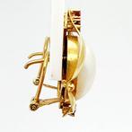 Oorbellen - 18 karaat Geel goud - 0.24ct. tw. Robijn - Parel, Nieuw