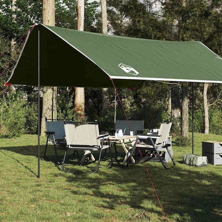 vidaXL Kampeerluifel waterdicht 430x380x210 cm groen, Caravans en Kamperen, Tenten, Nieuw, tot en met 2, Verzenden