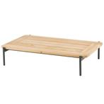 Yoga salontafel 120x75xH25 cm antraciet natural teak, Ophalen of Verzenden, Nieuw
