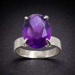 Zonder minimumprijs - Ring Zilver - Amethist, Nieuw