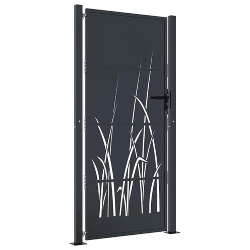 Stalen Tuinpoort met Gras Design - Tweedekansje! - OP = OP, Tuin en Terras, Tuinhekken en Hekwerk, Met poort, Nieuw, IJzer, Tuinhek