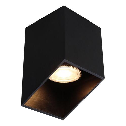 Aluminium opbouwspot Neva, zwart, Huis en Inrichting, Lampen | Plafondlampen, Nieuw, Metaal, Ophalen of Verzenden