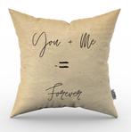 Valentijn kussen You+ Me = Forever - 30 cm, Huis en Inrichting, Woonaccessoires | Kussens, Verzenden, Nieuw