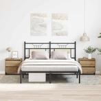 vidaXL Nachtkastje 2 pcs artisanaal eikenkleurig 45 x 34 x, Minder dan 45 cm, Verzenden, Nieuw, Minder dan 55 cm