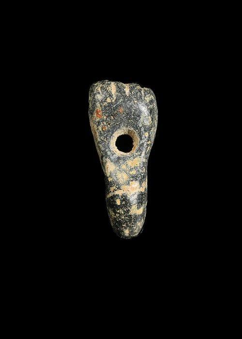 Oud-Egyptisch Black Hardstone Vuisamulet (Zonder, Antiek en Kunst, Antiek | Overige Antiek