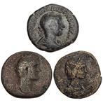 Romeinse Rijk Lote de 3 Sestercios Æ incl.: Antonino Pio,, Postzegels en Munten, Munten | Europa | Niet-Euromunten
