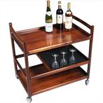 Theewagen dranken trolley 3 niveaus Palissander ca 1960 door, Ophalen of Verzenden