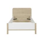 MATIS - Tienerbed - bedframe - 90x190 cm - hout - eiken wit, Ophalen of Verzenden