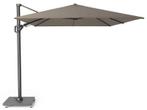 platinum zweefparasol challenger T² premium 3,5x2,6 havanna, Tuin en Terras, Nieuw, Zweefparasol, Verstelbaar, 3 tot 4 meter