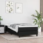 vidaXL Boxspring bed 90x200 cm stof zwart, Huis en Inrichting, Slaapkamer | Bedden, 90 cm, Eenpersoons, Verzenden, Zwart