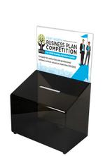 Zwarte Donatiebox met A5 Posterhouder / Suggestiebox / I...