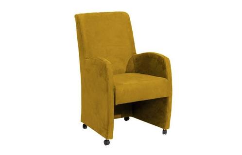 Eetkamerstoel Paulo - eetkamerstoelen - Geel, Huis en Inrichting, Stoelen, Nieuw, Stof