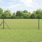vidaXL Gaashekwerk Grijs 10 x 0.8 m Staal, Tuin en Terras, Verzenden, Nieuw, IJzer