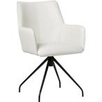 Leren draaibare eetkamerstoel Wave - Toledo Purewhite (wit), Ophalen of Verzenden, Nieuw, Leer, Bohemian, Eigentijds, Industrieel, Modern, Scandinavisch