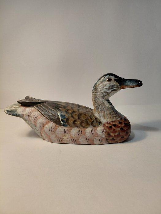 Lokeend - Période 1960-1970, bois marouflé, 24 cm - Hout, Antiek en Kunst, Curiosa en Brocante