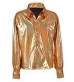 Disco jaren 70 blouse goud, Verzenden, Nieuw, Feestartikel
