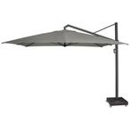 Platinum Icon T1 parasol 4x3 meter Manhattan Grey, Verzenden, Nieuw, Zweefparasol, Kantelbaar