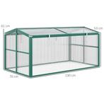 TRUUSK Kweekbak Alu 130x70x61cm Kweekbak Met Verstelbaar Dak, Tuin en Terras, Verzenden