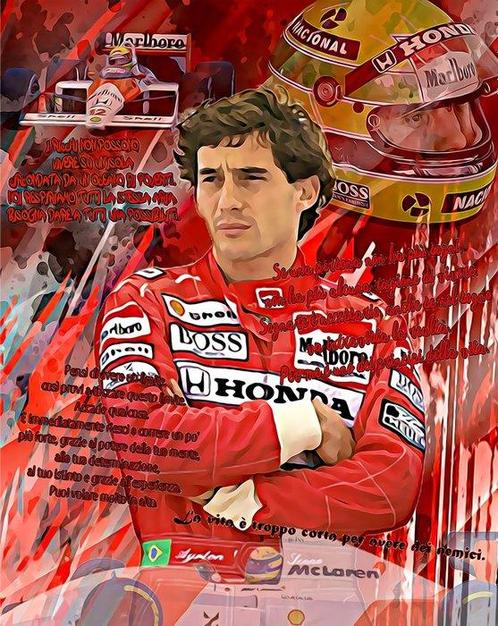 Raffaele de leo - Senna... 2021 limited edition 21/25 Giclèe, Verzamelen, Automerken, Motoren en Formule 1