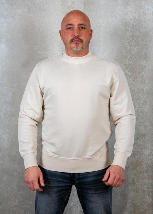 -30% Calvin Klein  Calvin Klein Washed puff print crew neck, Kleding | Heren, Truien en Vesten, Beige, Nieuw, Verzenden