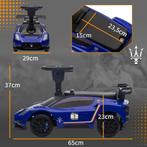 TRUUSK Loopauto Bobby Auto - Met Claxon en Muziek - Opbergru, Verzenden, Nieuw