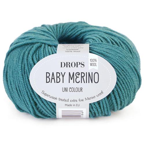 DROPS Baby Merino Uni Colour - 47 noordzee - Wol Garen, Hobby en Vrije tijd, Breien en Haken, Ophalen of Verzenden