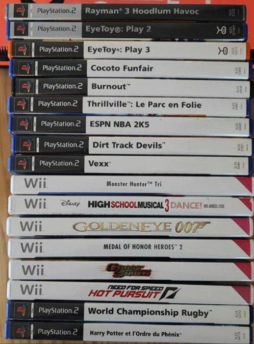 Nintendo, Sony - Playstation 2 (PS2) - Wii - lot of 17 -, Spelcomputers en Games, Spelcomputers | Overige Accessoires