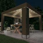 vidaXL Prieel met dubbel dak en LED-lichtslinger 3x3x2,7 m, Tuin en Terras, Verzenden, Nieuw