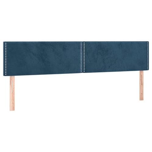 2 Hoofdborden Fluweel Blauw - tweedekansje - Comfortabel..., Huis en Inrichting, Slaapkamer | Matrassen en Bedbodems, 100 cm, 190 cm of minder