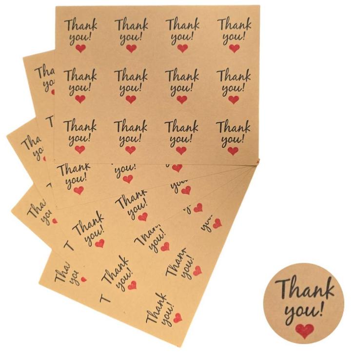 Fako Bijoux - Thank You Stickers Op Vel - 38mm - Thank You, Diversen, Cadeauverpakkingen, Verzenden