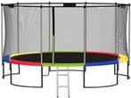 Trampoline regenboog 305 cm - met veiligheidsnet & ladder..., Nieuw, Ophalen of Verzenden