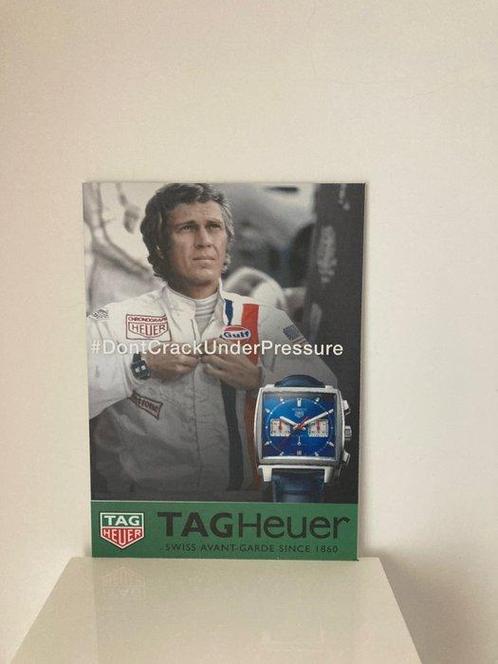 Tag Heuer - Reclamebord - Vintage TAG HEUER reclame -, Antiek en Kunst, Antiek | Wandborden en Tegels