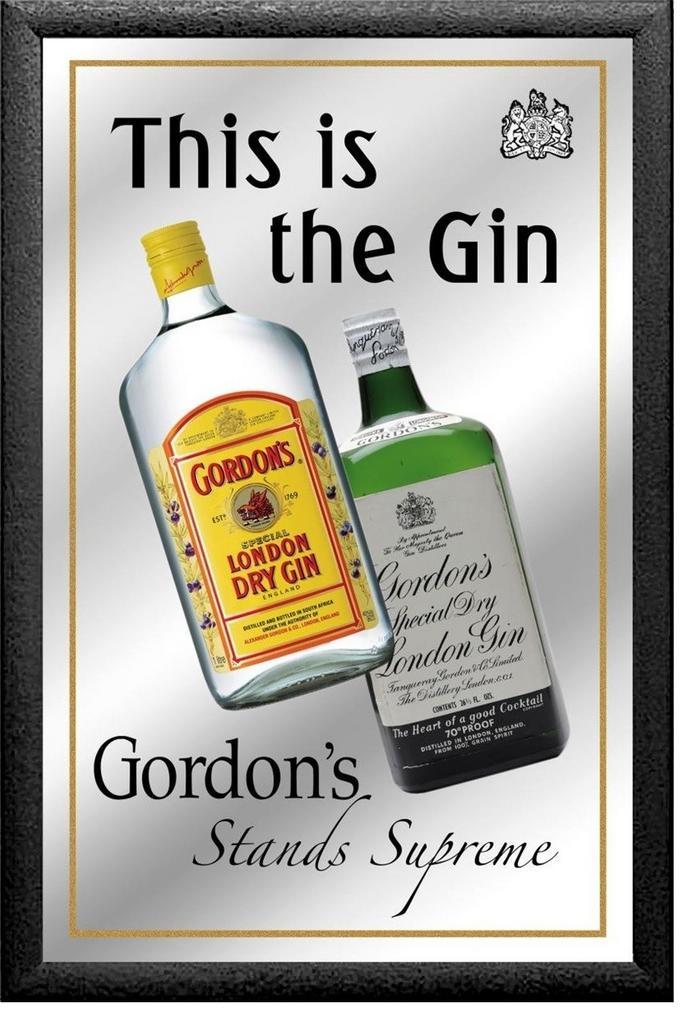 This is the gin Gordons spiegel, Verzamelen, Merken en Reclamevoorwerpen, Nieuw, Ophalen of Verzenden