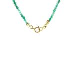 Vintage smaragd collier met gouden sluiting 14 kt, Sieraden, Tassen en Uiterlijk, Kettingen, Ophalen of Verzenden, Nieuw