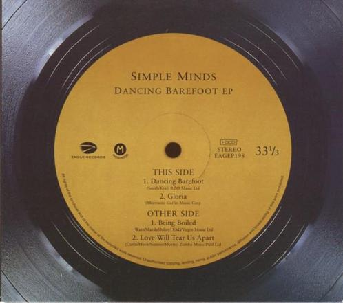 cd digi - Simple Minds - Dancing Barefoot EP, Cd's en Dvd's, Cd's | Rock, Zo goed als nieuw, Verzenden