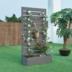 Plantenbak met tuinscherm Heerde HKC 180x90x38 cm grijs [en., Verzenden, Nieuw
