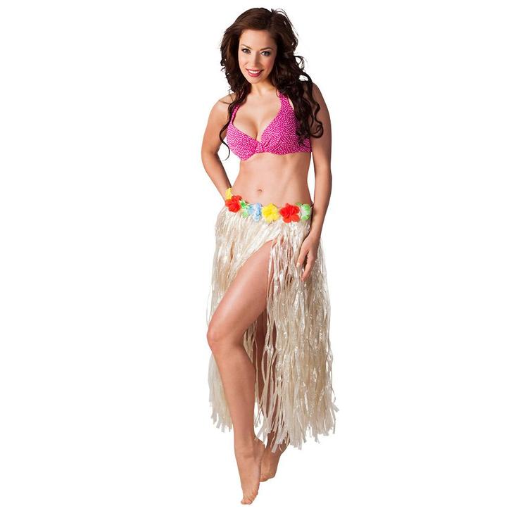 Hawaii Rok Naturel 80cm, Kleding | Dames, Carnavalskleding en Feestkleding, Nieuw, Verzenden