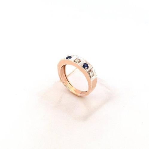 Zonder Minimumprijs - Ring - 9 kt. Roségoud, Zilver Diamant, Sieraden, Tassen en Uiterlijk, Ringen
