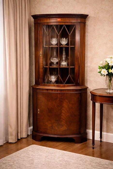 Kast op een standaard - Mahonie, Glas - H : 180,3 cm, Antiek en Kunst, Antiek | Overige Antiek