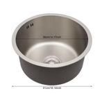 Ronde Keukenspoelbak 41 cm – Onderbouw Wastafel, Verzenden, Nieuw