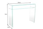 Design consoletafel FANTOME 100cm transparant glas met plank, Huis en Inrichting, Tafels | Sidetables, Ophalen of Verzenden, Nieuw