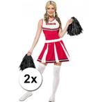 2x Stuks cheerball/pompom zwart met ringgreep 28 cm  - Che.., Hobby en Vrije tijd, Feestartikelen, Ophalen of Verzenden, Nieuw