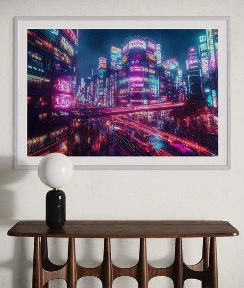Rudy Barret - Osaka Lights - XL, Antiek en Kunst, Kunst | Schilderijen | Modern