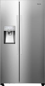 Hisense RS694N4ICE side-by-side koelkast - rvs, 150 tot 200 liter, Verzenden, 60 cm of meer, Met aparte vriezer
