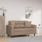 vidaXL Tweezitsbank met sierkussens 120 cm kunstleer, Huis en Inrichting, Verzenden, 150 tot 200 cm, Leer, Nieuw