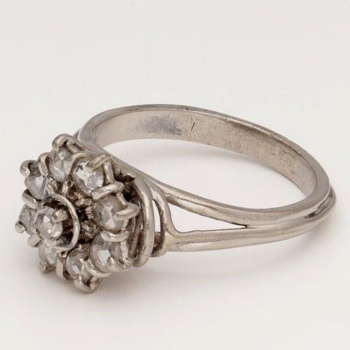 Ring - 18 karaat Witgoud Diamant (Natuurlijk), Sieraden, Tassen en Uiterlijk, Ringen