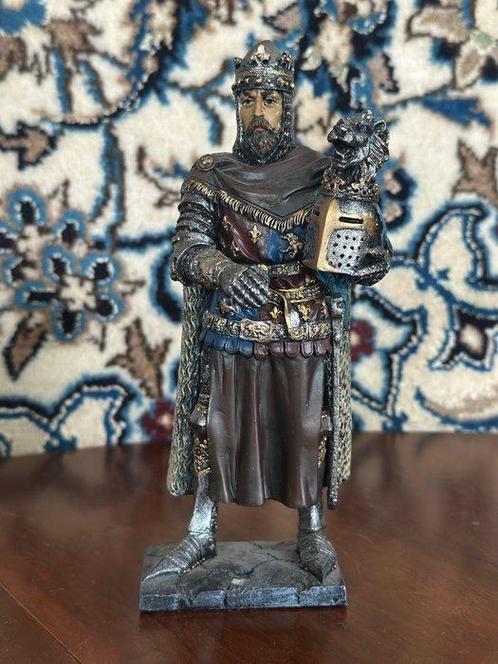 Figuur - Königsfigur in Rüstung – farbig gefasst, dekorative, Antiek en Kunst, Curiosa en Brocante