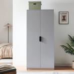 Kledingkast Eiselfing 176x80x52 cm grijs [en.casa], Huis en Inrichting, Verzenden, Nieuw